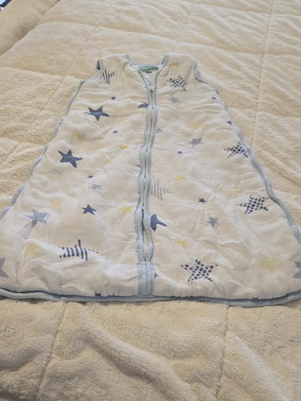 Baby Blue Star Sleep Sack - Soft Muslin Kids Pajamas
